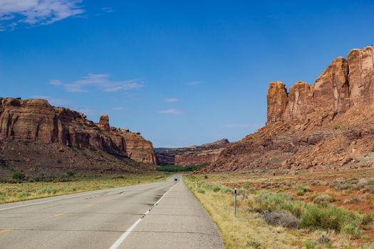 Highway 191 leading into Moab, Utah.