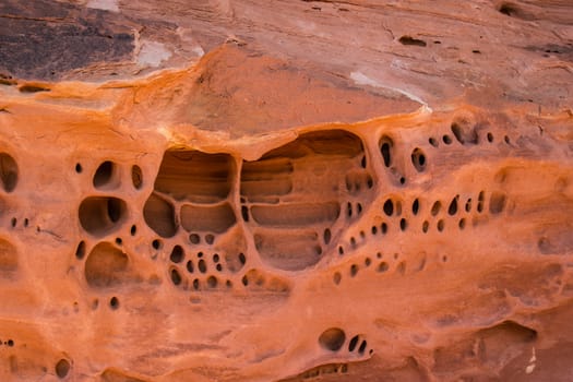 Erosion and weathering in sandstone of Canyonlands National Park, Utah.