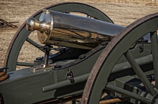 Civil War era cannon, Civil War Reenactment at Hawes Farm in Anderson, California.