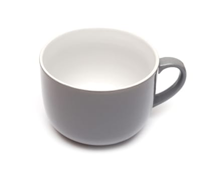 gray cup on a white background