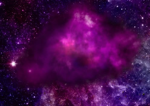Small part of an infinite star field of space in the Universe. "Elements of this image furnished by NASA".