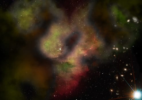 Small part of an infinite star field of space in the Universe. "Elements of this image furnished by NASA".