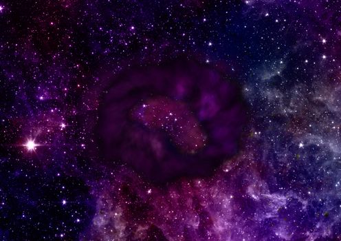 Star field in space a nebulae and a gas congestion. "Elements of this image furnished by NASA".