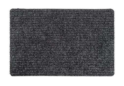 Gray door mat on white background