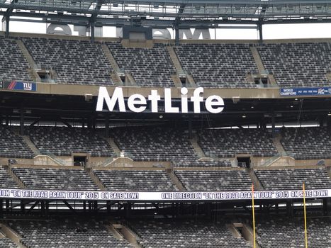 Upper decks for the football Jets and Giants at MetLife Stadium in New Jersey.