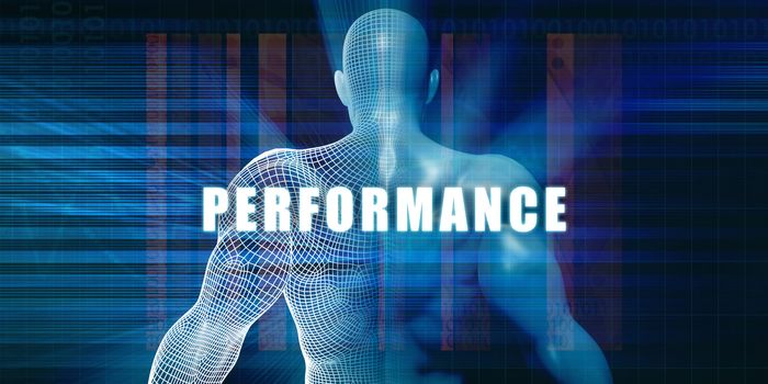 Performance as a Futuristic Concept Abstract Background