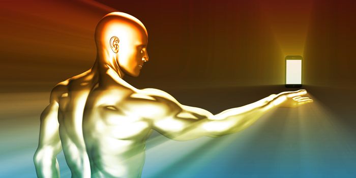 Smart Phone or Smartphone Revolution Technology with Man