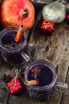 Spanish medium alcoholic beverage based on red wine and pomegranate
