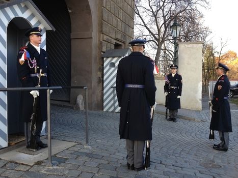 changing of the guard at prague castle
prague, czech republic 13.11.2015
for editorial license
