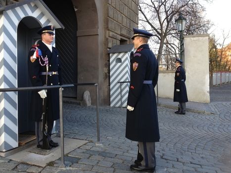 changing of the guard at prague castle
prague, czech republic 13.11.2015
for editorial license