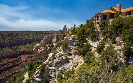 North Rim Lodge at the North Rim of the Grand Canyon National Park, Arizona.