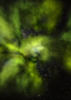 Far being shone nebula and star field against space. "Elements of this image furnished by NASA".