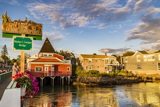 KENNEBUNKPORT - AUGUST 8: Nice view of the small harbour on August 8, 2015 in Kennebunkport, Maine, USA