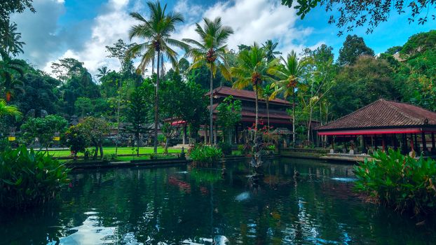 Big ancient temple on the island of Bali, Indonesia