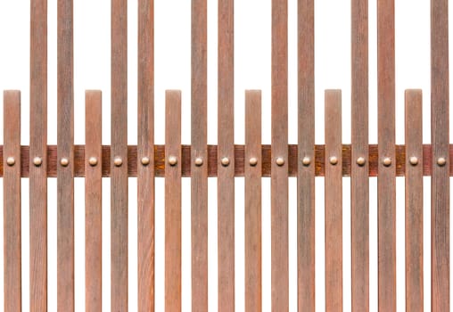 Isolated wood fence pattern.With clipping path.