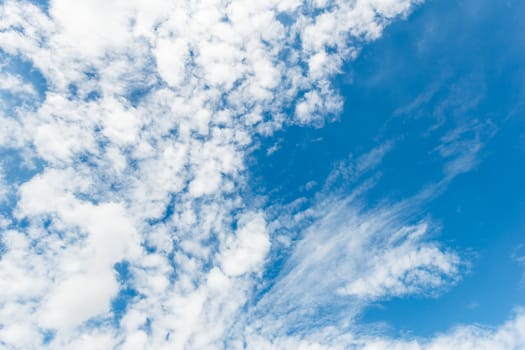 Cloud on the blue sky.