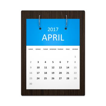 An image of a stylish calendar for event planning 2017 april