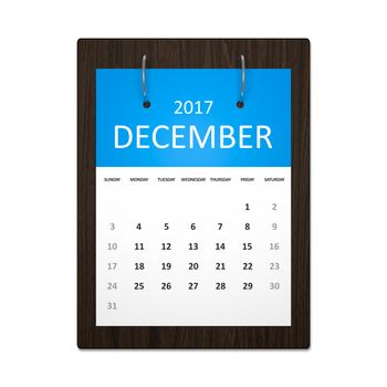 An image of a stylish calendar for event planning 2017 december