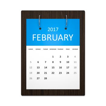 An image of a stylish calendar for event planning 2017 february