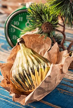 preparing decorations for new year holidays