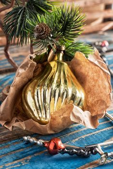 preparing decorations for new year holidays