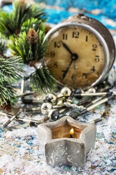 preparing decorations for new year holidays