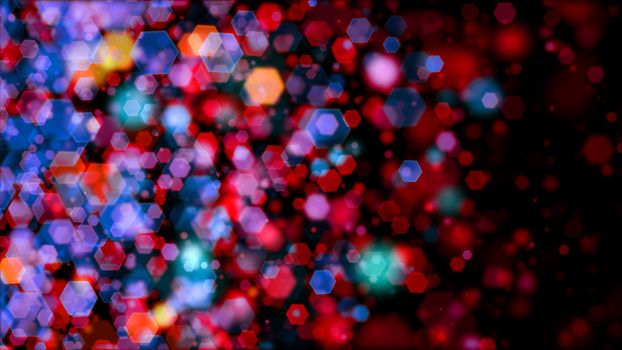 Colored bokeh backdrop for abstract horizontal background