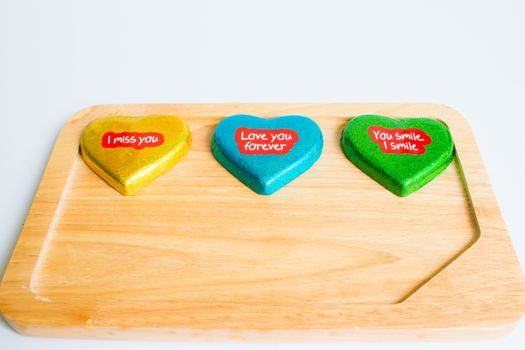 Chocolate wrapper  on Valentine's Day,colorful chocolate heart