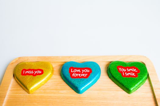 Chocolate wrapper  on Valentine's Day,colorful chocolate heart