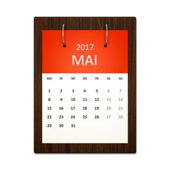 An image of a german calendar for event planning 2017 may