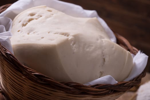 Mother Yeast, Natural Yeast on still life composition with flour and wheat