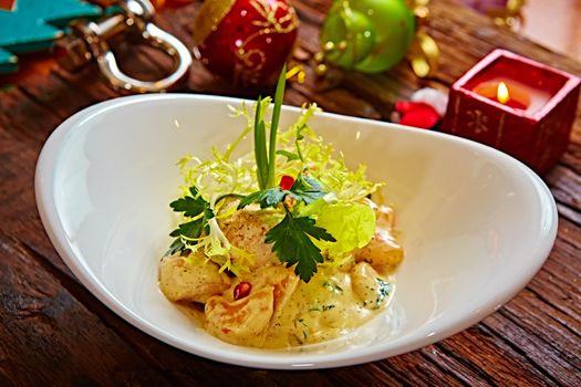 The griled chicken breasts in pesto souse