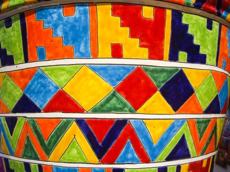 Colorful Mexican pottery