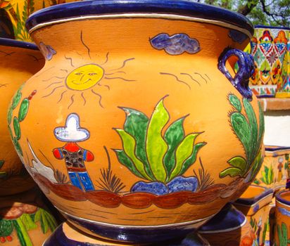 Mexican colorful pots