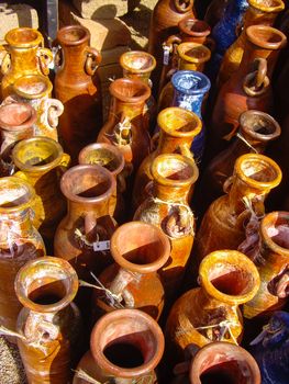 Rows of Mexican pots