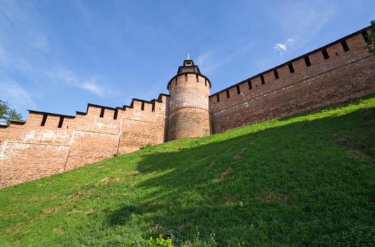 The old town is at the confluence of two large rivers, the Oka and the Volga.