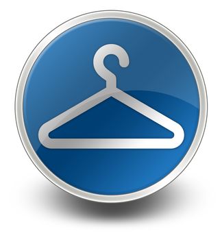 Icon, Button, Pictogram with Coat Hanger symbol