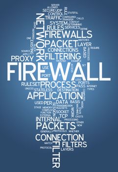 Word Cloud with Firewall related tags