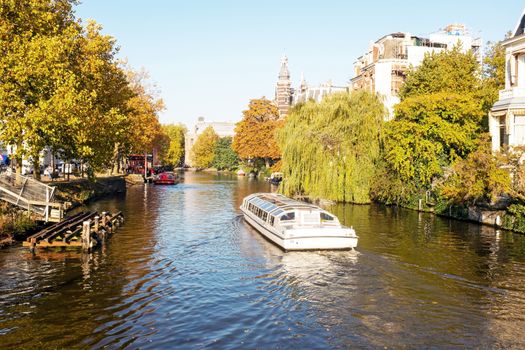 City scenic from Amsterdam in the Netherlands