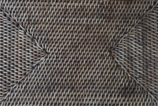Dark brown rattan pattern on background