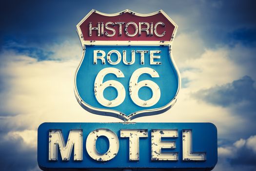 motel spirit in historic 66 road, USA