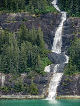 Waterfall in Tracy Arm Fjord, Alaska