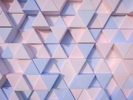 Serenity Blue and Rose Quartz  abstract 3d triangle background