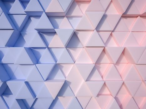 Serenity Blue and Rose Quartz  abstract 3d triangle background