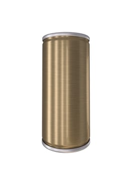 Copper Aluminum Drink Can isolated with clipping path