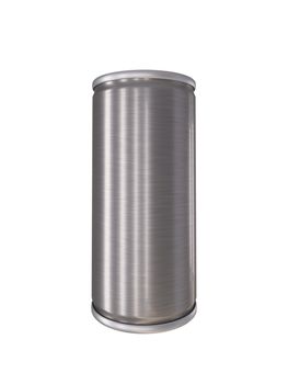 Silver Aluminum Drink Can isolated with clipping path