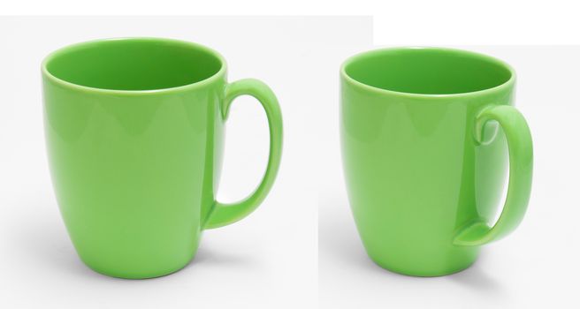 Green Cup isolate on White With Clipping Path