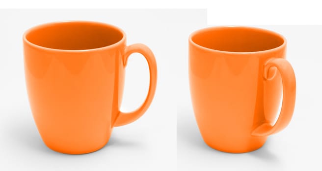 Orange Cup isolate on White With Clipping Path