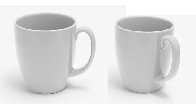 White Cup isolate on White With Clipping Path