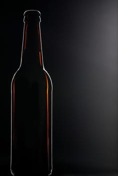 Simple bottle brown beer black gradient